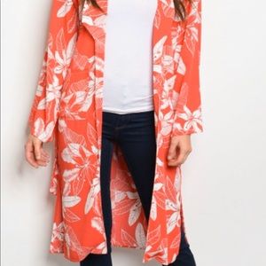Knee length kimono